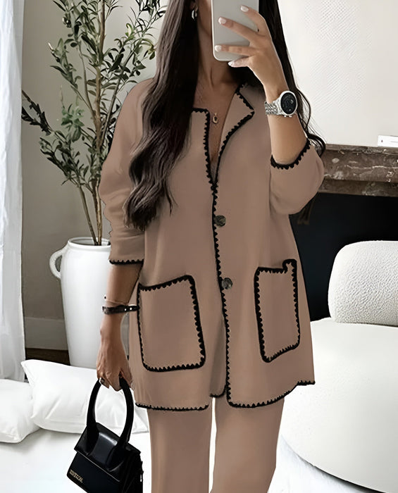 Long Sleeve Jacket And Pants Set