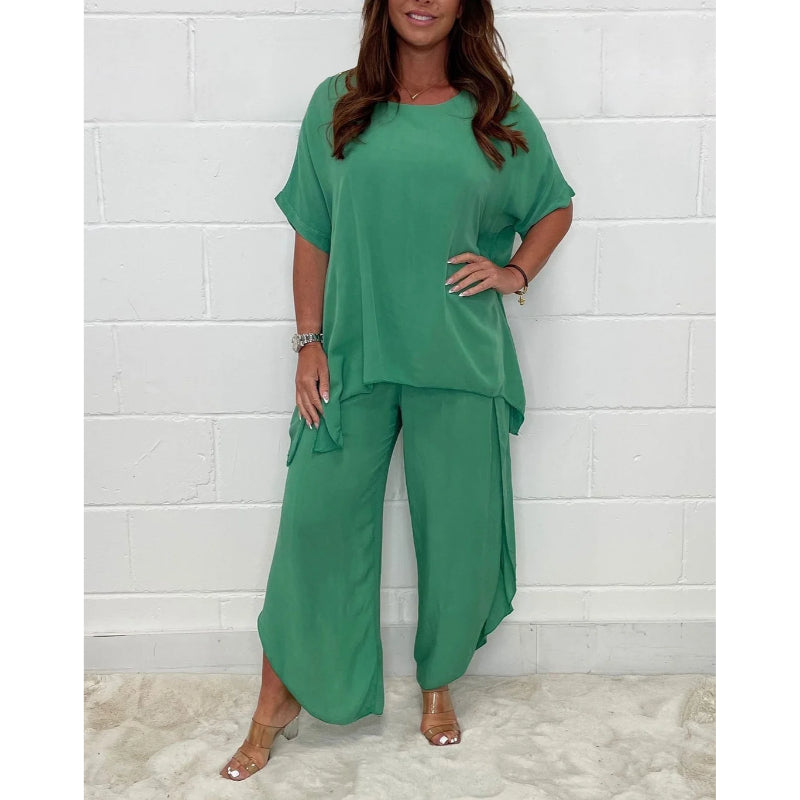 2 Piece Floaty Sleeved Trouser Set