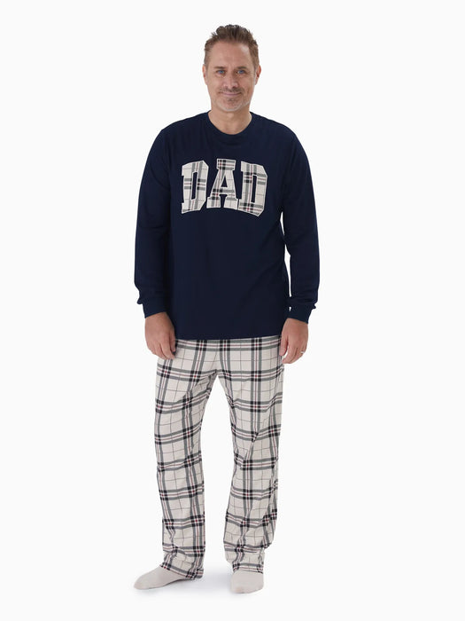 Family Matching Plaid Letter Print Pajamas Sets