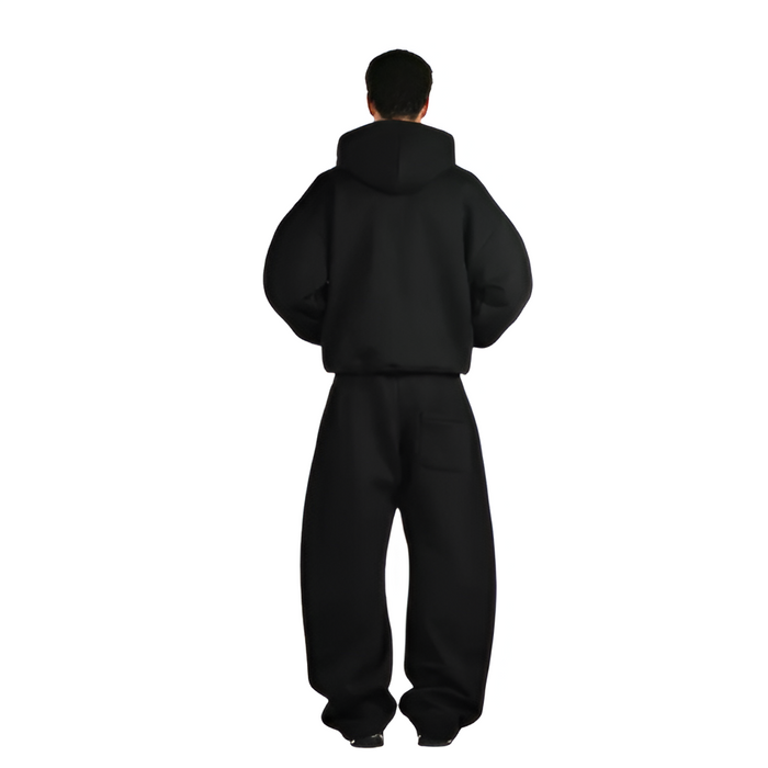 Zipper Hoodie And Sweatpants Set