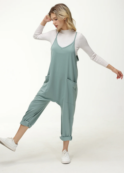 Womens Casual Wide-Leg Jumpsuit