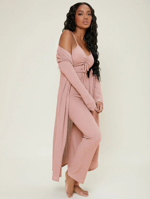 Ruched Bust Solid Lounge Set