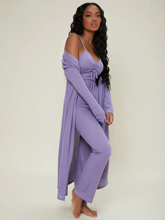 Ruched Bust Solid Lounge Set