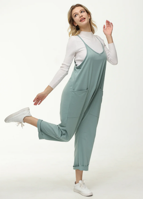 Womens Casual Wide-Leg Jumpsuit